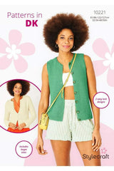 Stylecraft Naturals Bamboo + Cotton DK Pattern 10221 - Cardigan & Waistcoat