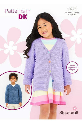 Stylecraft Special DK Pattern 10223 - Sweater & Cardigan