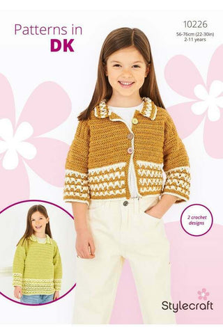 Stylecraft Special DK Pattern 10226 - Crochet Sweater & Cardigan