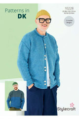 Stylecraft Bambino & Highland Heathers DK Pattern 10228 - Men's Crochet Sweater & Cardigan