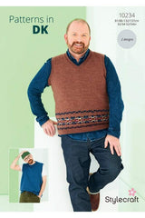 Stylecraft Bambino & Highland Heathers DK Pattern 10234 - Men's Tank Tops
