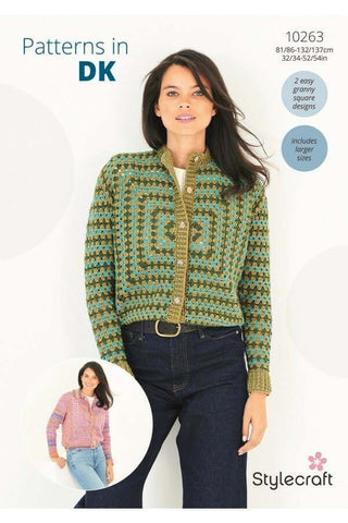 Stylecraft Colour Burst, Special & Recreate DK Pattern 10263 - Crochet Jackets