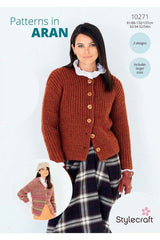 Stylecraft Impressions & Highland Heathers Aran Pattern 10271 - Ribbed Jackets