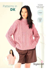 Stylecraft Naturals Pure Wool & Life DK Pattern 10284 - Cable & Texture Sweater & Tank