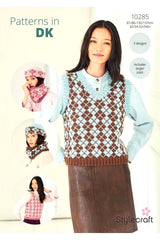 Stylecraft Naturals Pure Wool & Life DK Pattern 10285 - Fair Isle Tank, Hat & Cowl