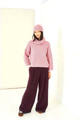 Stylecraft Naturals Pure Wool & Life DK Pattern 10286 - Textured Crochet Sweater, Tank & Hat