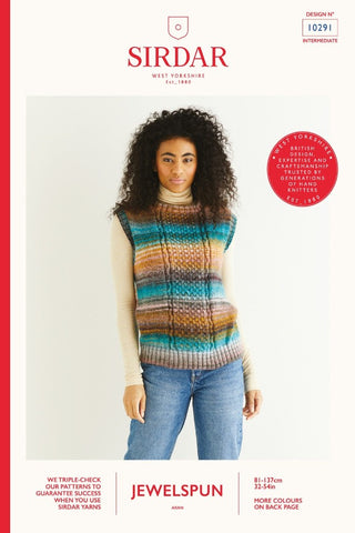 Sirdar Jewelspun Aran Pattern 10291 - Tank Top