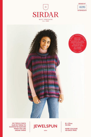 Sirdar Jewelspun Aran Pattern 10293 - Tunic