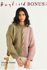 Hayfield Bonus Chunky Tweed Pattern 10341 - Sweater