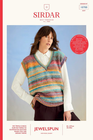 Sirdar Jewelspun with Wool Chunky Pattern 10700 - Ocean Treasure Tank