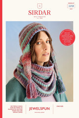 Sirdar Jewelspun with Wool Chunky Pattern 10709 - Anemone Hat & Snood