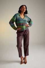 Sirdar Jewelspun Aran Pattern 10718 - Midnight Garden Sweater
