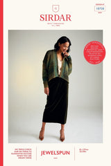 Sirdar Jewelspun Aran Pattern 10720 - Evergreen Edge to Edge Cardigan
