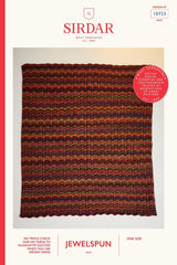 Sirdar Jewelspun Aran Pattern 10723 - Rippling Meadow Blanket