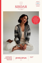 Sirdar Jewelspun Aran Pattern 10727 - Moon & Stars Crochet Cardigan