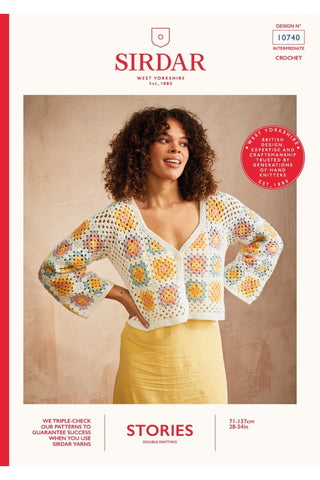 Sirdar Stories DK Pattern 10740 - Urban Hues Crochet Cardigan