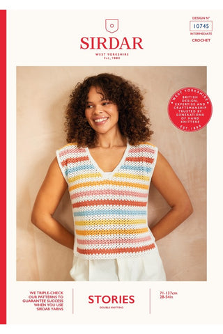 Sirdar Stories DK Pattern 10745 - Soft Skyline Crochet Top