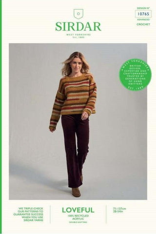 Sirdar Loveful DK Pattern 10765 - New Terrain Crochet Sweater