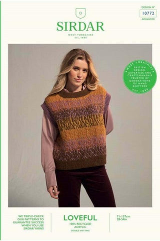 Sirdar Loveful DK Pattern 10772 - Volcanic Vest