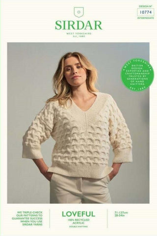 Sirdar Loveful DK Pattern 10774 - Shifting Sands Sweater