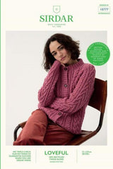 Sirdar Loveful Tweed DK Pattern 10777 - Classic Cable Cardigan