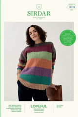Sirdar Loveful Tweed DK Pattern 10778 - Timeless Striped Sweater