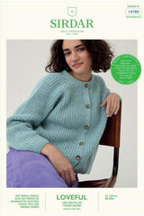 Sirdar Loveful Tweed DK Pattern 10780 - Round Neck Rib Cardigan