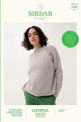Sirdar Loveful Tweed DK Pattern 10781 - Buttoned Raglan Sweater