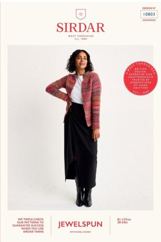 Sirdar Jewelspun with Wool Chunky Pattern 10803 - Real Gem Jacket
