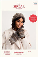 Sirdar Jewelspun with Wool Chunky Pattern 10808 - Marbled Hat & Mittens