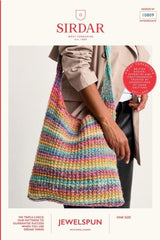 Sirdar Jewelspun with Wool Chunky Pattern 10809 - Rippled Mineral Bag