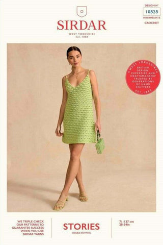 Sirdar Stories DK Pattern 10828 - Cocktail Hour Crochet Dress