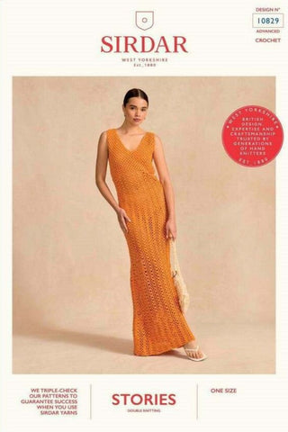 Sirdar Stories DK Pattern 10829 - Slinky Sundown Crochet Maxi Dress