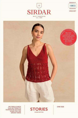 Sirdar Stories DK Pattern 10832 - Shelly Strappy Crochet Top