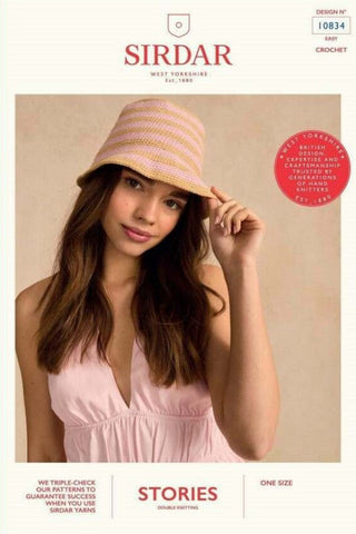 Sirdar Stories DK Pattern 10834 - Throw Some Shade Crochet Bucket Hat