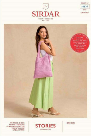 Sirdar Stories DK Pattern 10837 - Colour Pop Crochet Tote