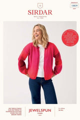 Sirdar Jewelspun Ombre Aran Pattern 10839 - Event Edge-to-Edge Cardigan