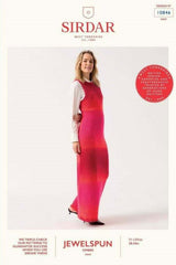 Sirdar Jewelspun Ombre Aran Pattern 10846 - Sleek Sleeveless Maxi Dress