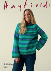 Hayfield Spirit Chunky Pattern 10857 - Circular Raglan Sweater