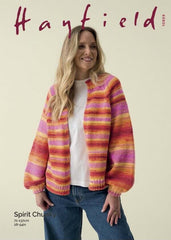 Hayfield Spirit Chunky Pattern 10859 - One Piece Raglan Cardigan