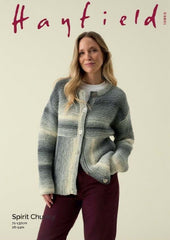 Hayfield Spirit Chunky Pattern 10860 - Two Direction Cardigan