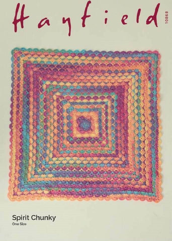 Hayfield Spirit Chunky Pattern 10868 - Crochet Cloud Blanket