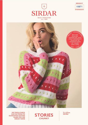 Sirdar Stories Chunky Pattern 10871 - Wait List Sweater