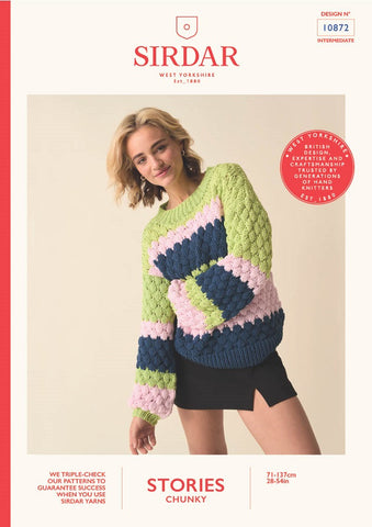 Sirdar Stories Chunky Pattern 10872 - Stripes but Better Sweater