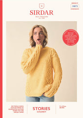 Sirdar Stories Chunky Pattern 10873 - Over It Sweater