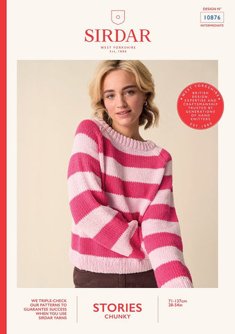 Sirdar Stories Chunky Pattern 10876 - Thank Me Later Sweater
