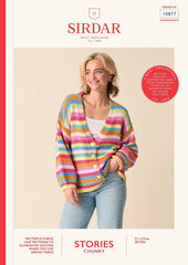Sirdar Stories Chunky Pattern 10877 - Cult Stripe Cardigan