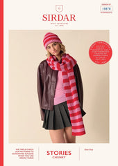 Sirdar Stories Chunky Pattern 10878 - Preppy Scarf Set
