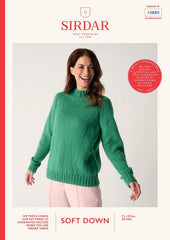 Sirdar Soft Down DK Pattern 10880 - Fuzzy Raglan Sweater