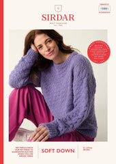 Sirdar Soft Down DK Pattern 10881 - Soft Cable Sweater